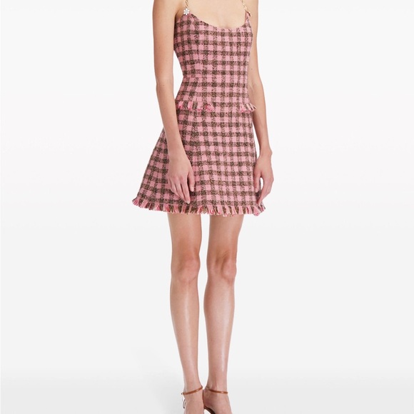 Oscar de la renta checked tweed mini dress NWT - Picture 2 of 13